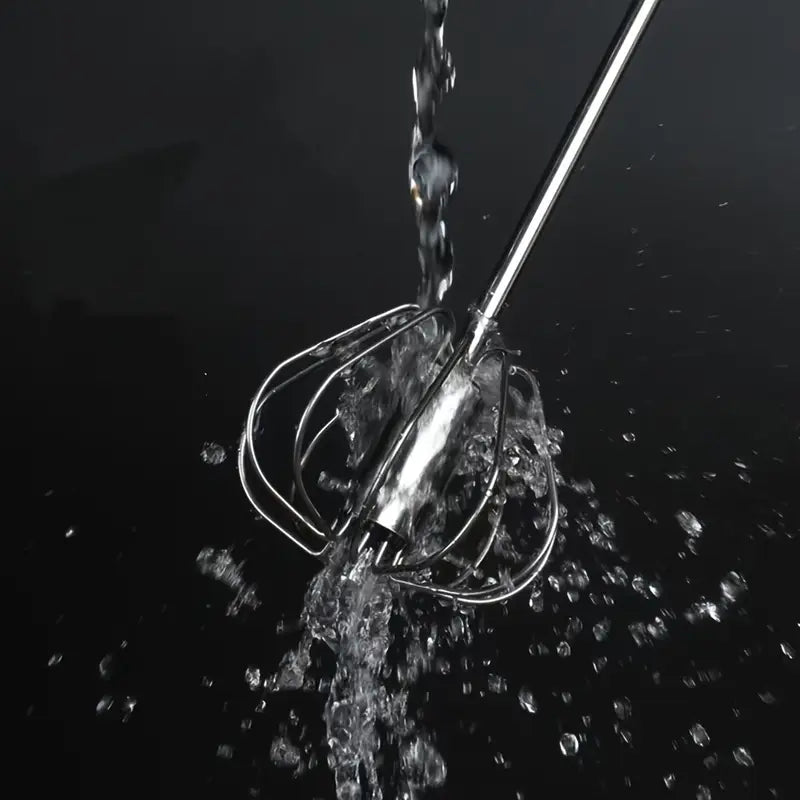 خفّاقة يدويّة ستانلس بمقبض خشب