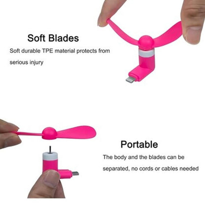 مروحة ميني USB للموبايل – Micro USB و Lightning