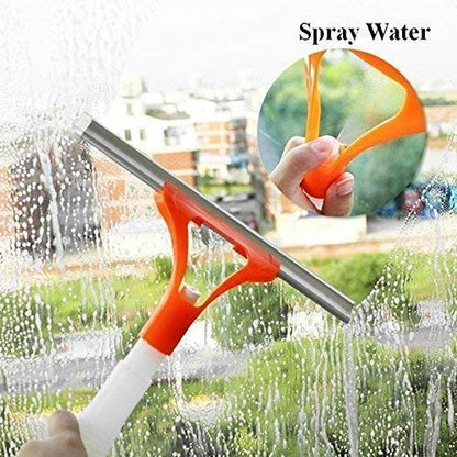 أداة تنظيف زجاج -  2 في 1 (ممسحة وبخاخ مي)