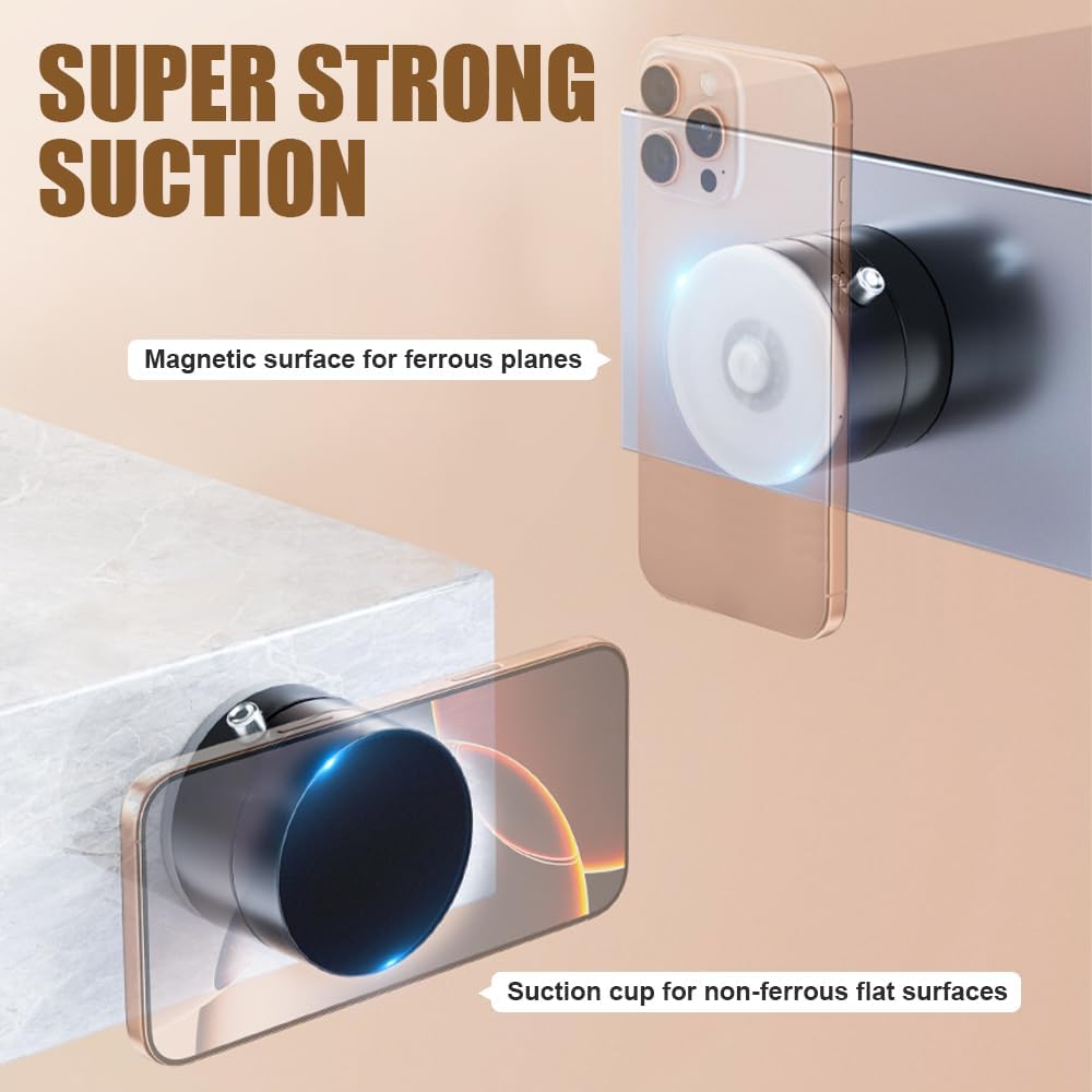 ستاند مغناطيسي ثقيل للموبايل - بيركب عالمكتب بشفط الهواء