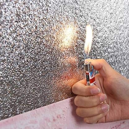 رول لاصق فضي لحماية أسطح المطبخ والخزائن من الدهون – 40 × 100 سم