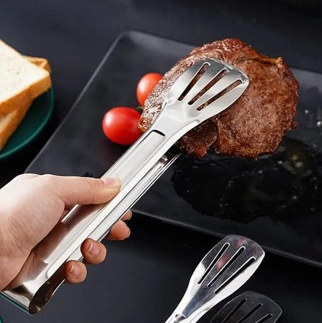 ملقط تقديم الطعام من الستانلس ستيل – فضي22cm