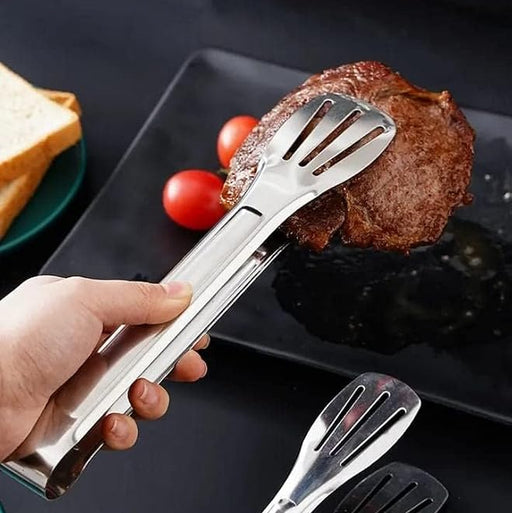 ملقط تقديم الطعام من الستانلس ستيل – فضي22cm