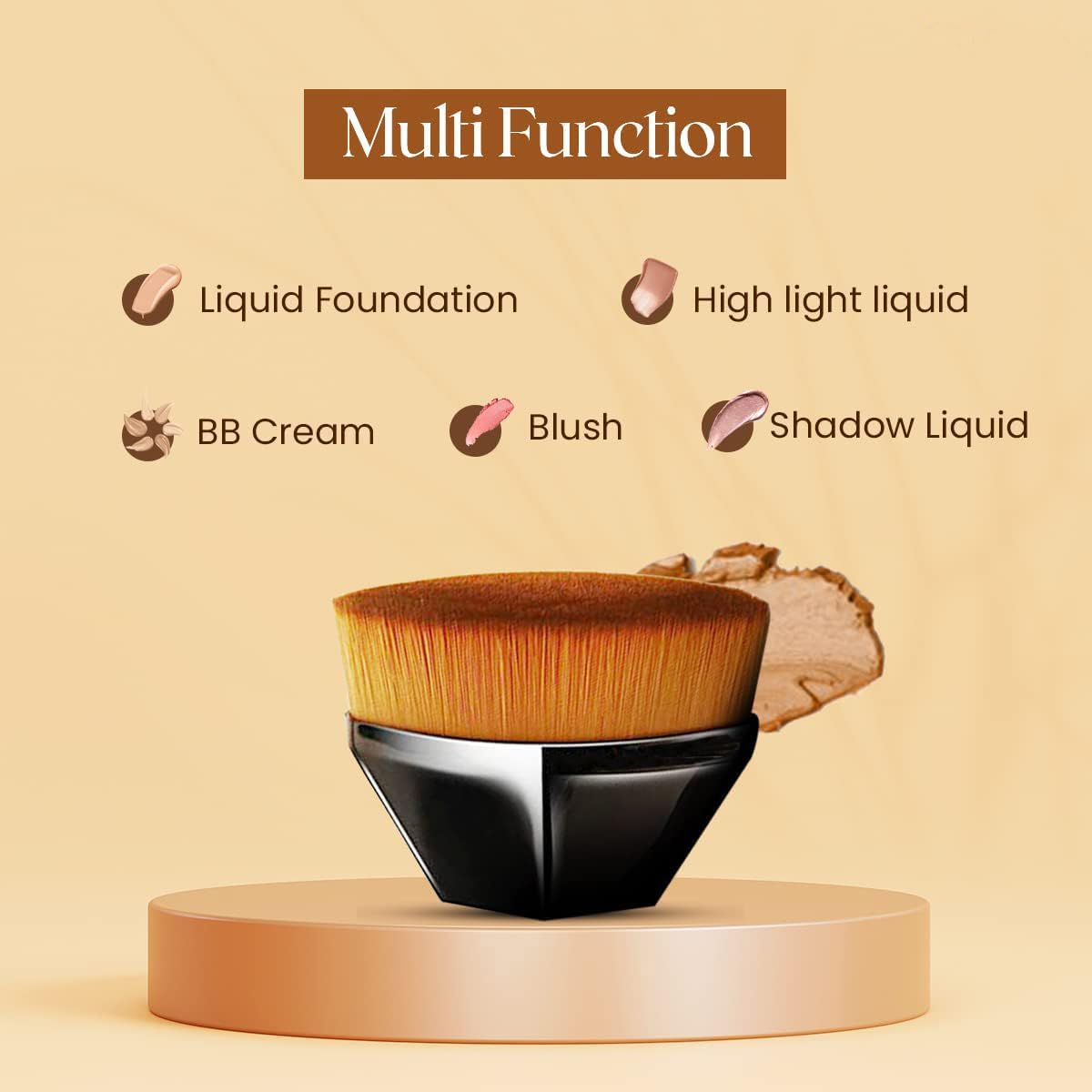 فرشاية فاونديشن كبيرة للدمج – مع علبة حفظ