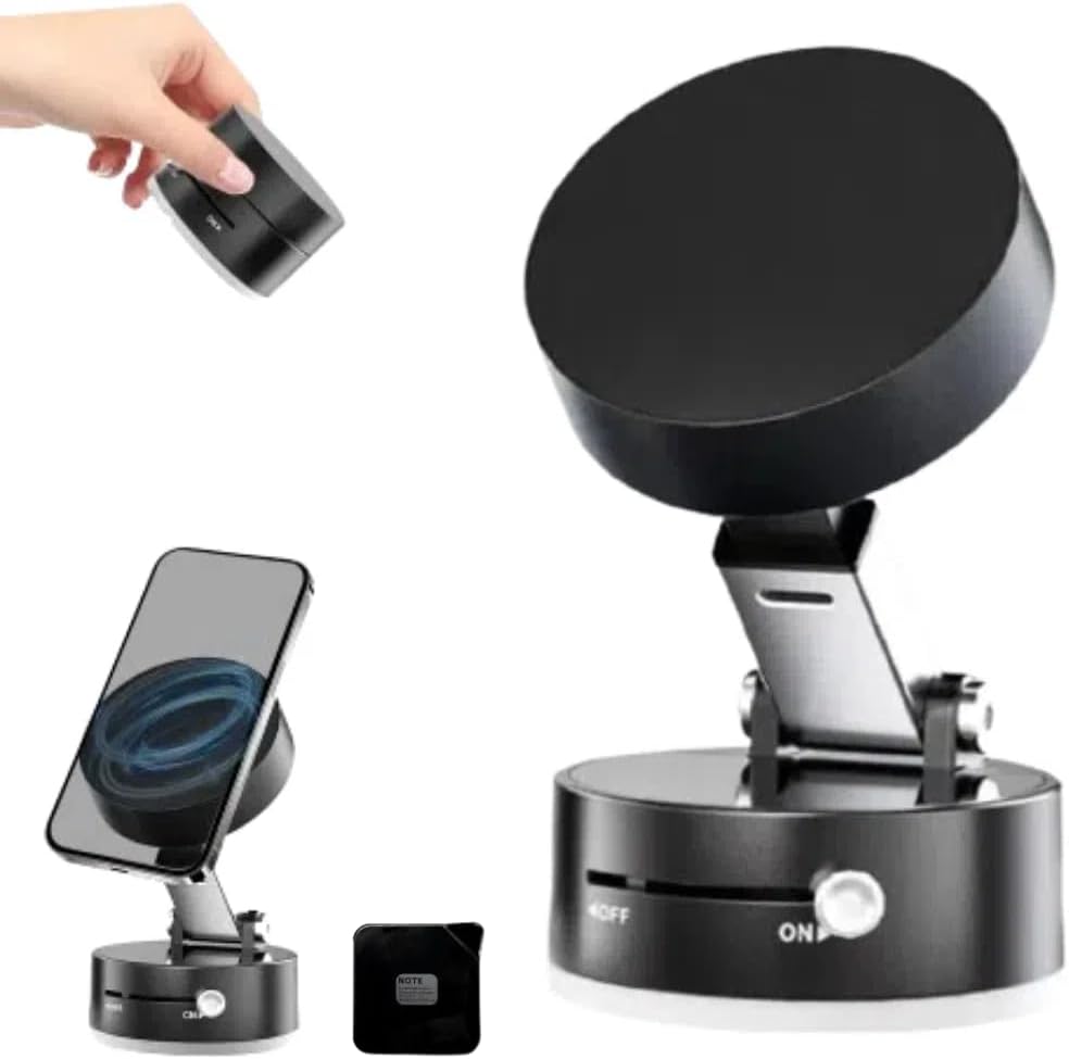 ستاند مغناطيسي ثقيل للموبايل - بيركب عالمكتب بشفط الهواء