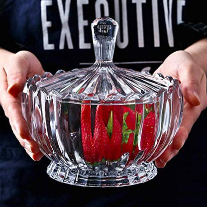 علبة تقديم زجاج بغطاء – تصميم فاخر