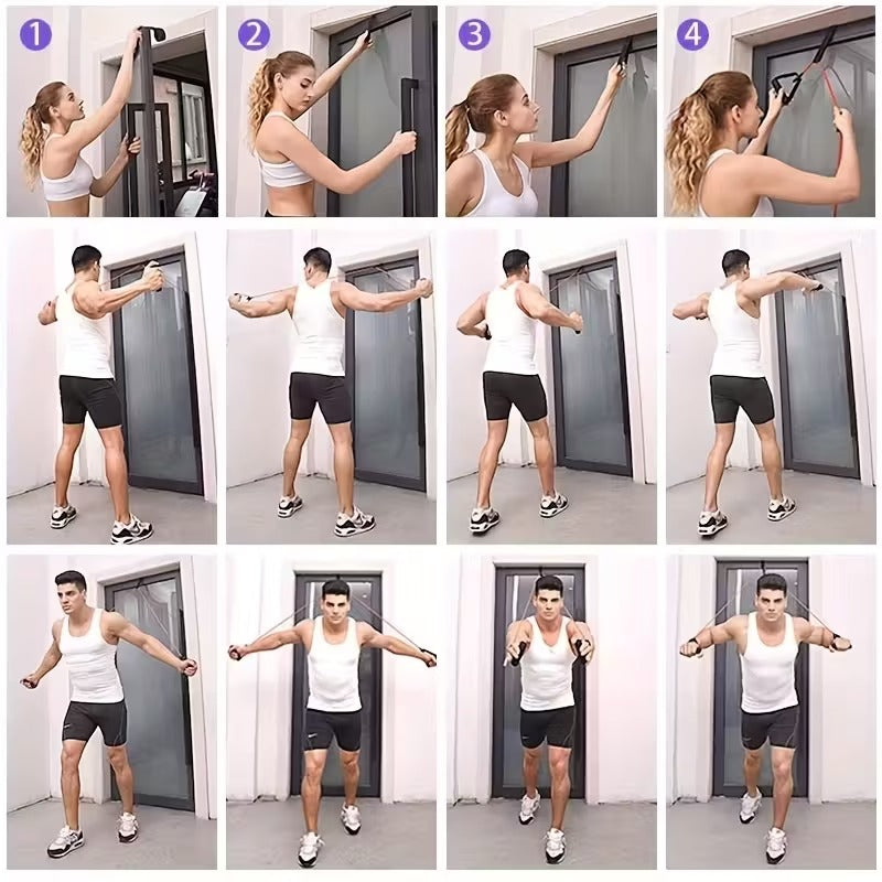 طقم مطات مقاومة خماسي مع مسكات وحقيبة