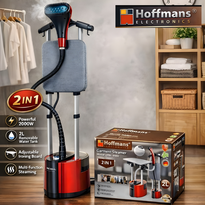 مكواة بخار عمودية 2 في 1 مع طاولة كي – HOFFMAN’S