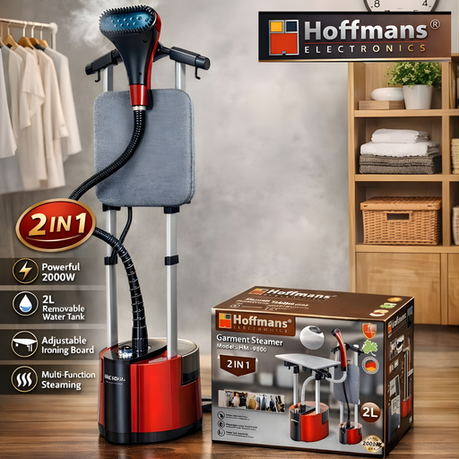 مكواة بخار عمودية 2 في 1 مع طاولة كي – HOFFMAN’S