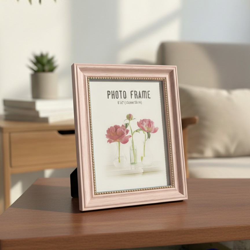 برواز صور زجاجي -اطار خشبي انيق  قياس ١٣x١٨ سم