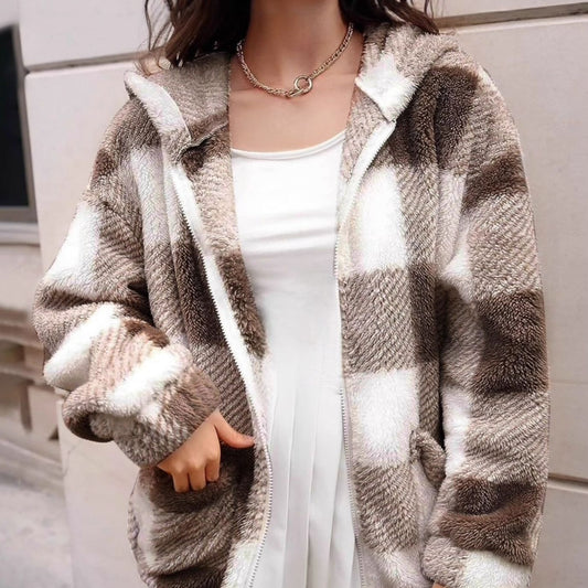 جاكيت ستاتي فرو ناعم  انيق ودافي