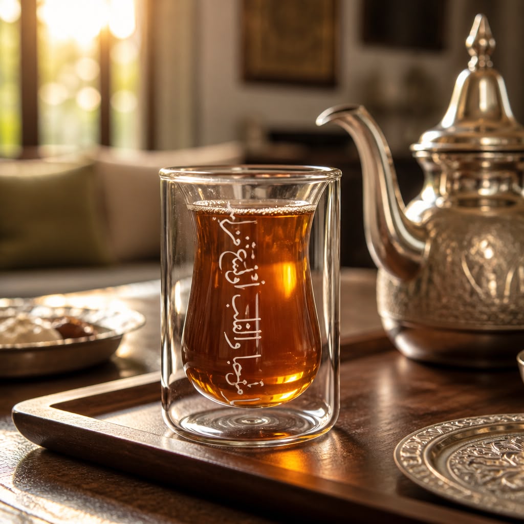 كوب شاي زجاجي دبل جلاس - حجم كبير