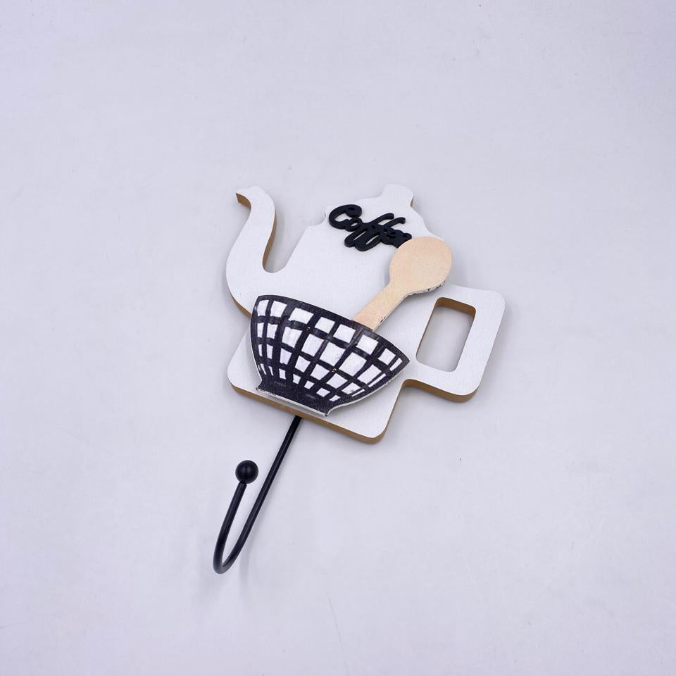 علاقة مطبخ معدنيه شكل ابريق خشبي