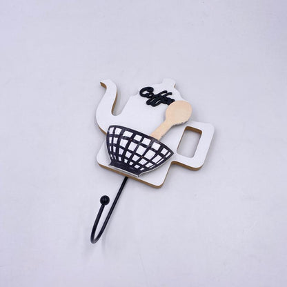 علاقة مطبخ معدنيه شكل ابريق خشبي