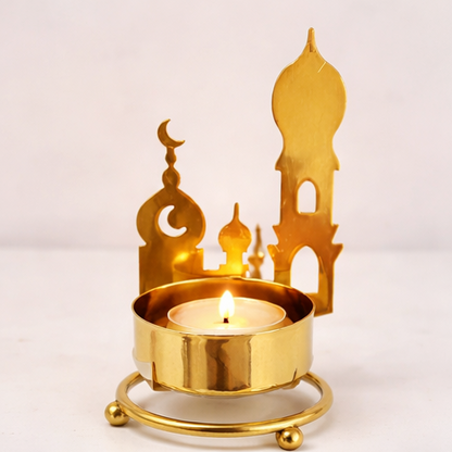 شمعدان مذهب بتصميم رمضاني