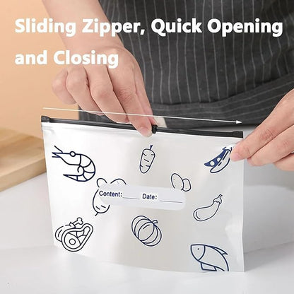 اكياس حفظ طعام مع سحاب (عدد10)