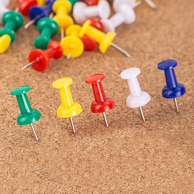 مجموعة دبابيس مكتب ملونة -نوعين