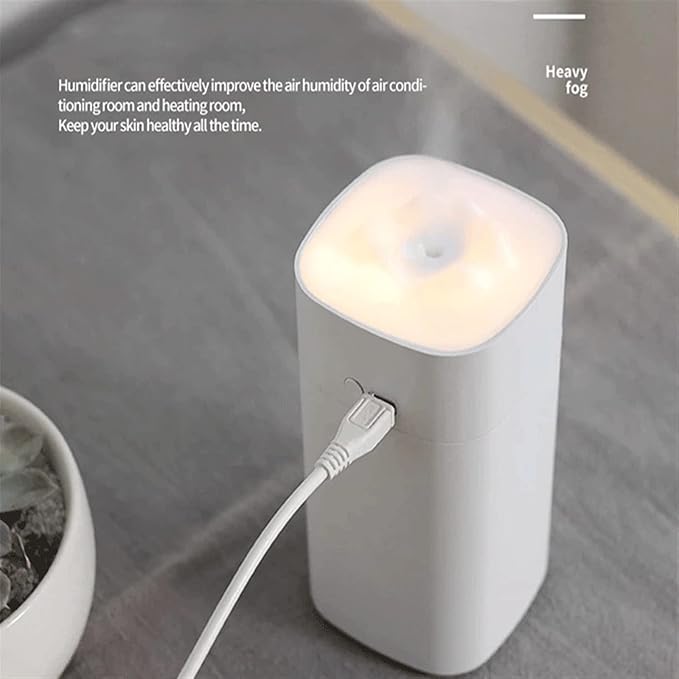 مرطب هواء صغير OLOMA – 350 مل، مع موزع عطور وإضاءة ليلية LED
