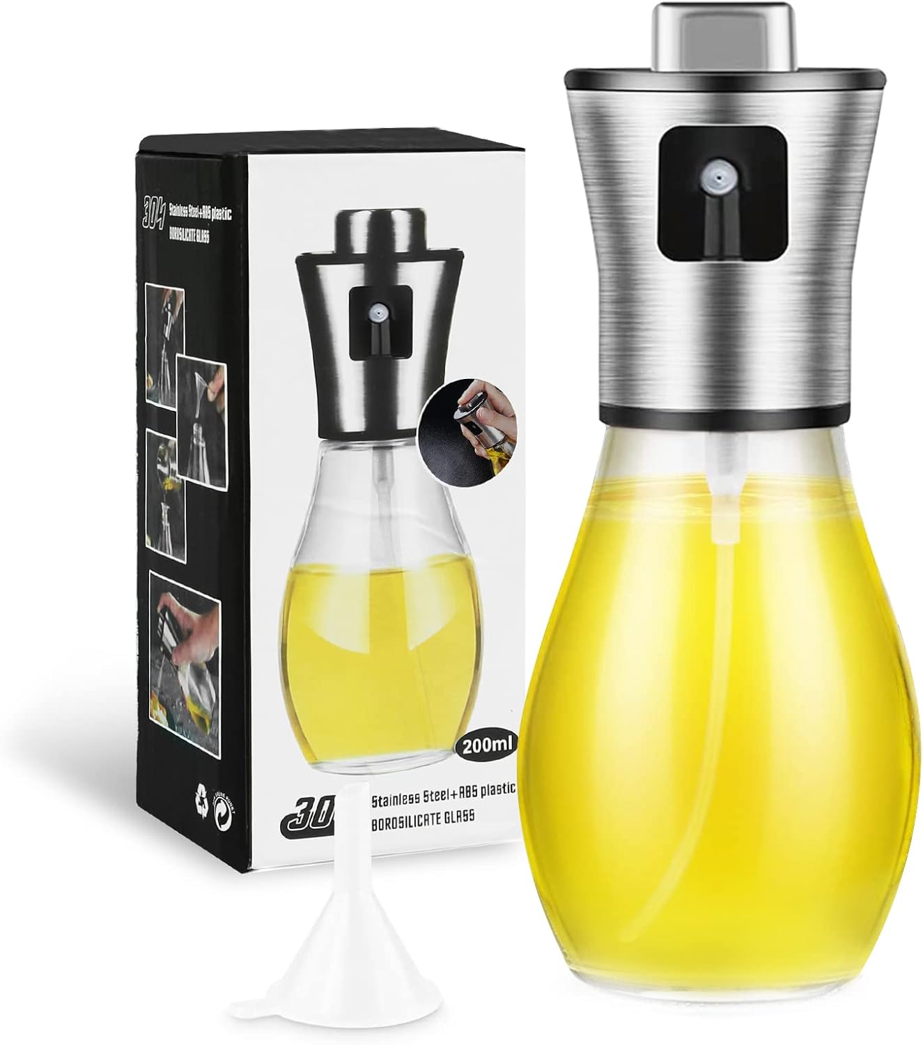 بخاخ زيت وخل 200 ml – تصميم زجاجي أنيق