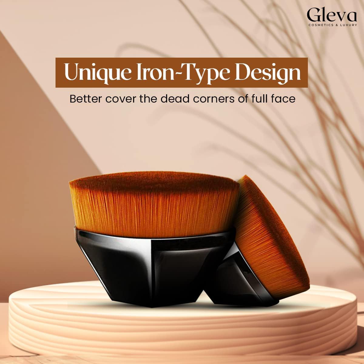 فرشاية فاونديشن كبيرة للدمج – مع علبة حفظ