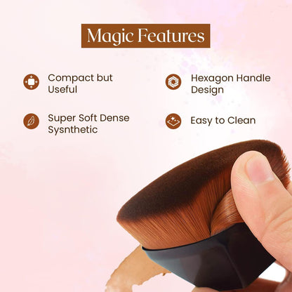 فرشاية فاونديشن كبيرة للدمج – مع علبة حفظ