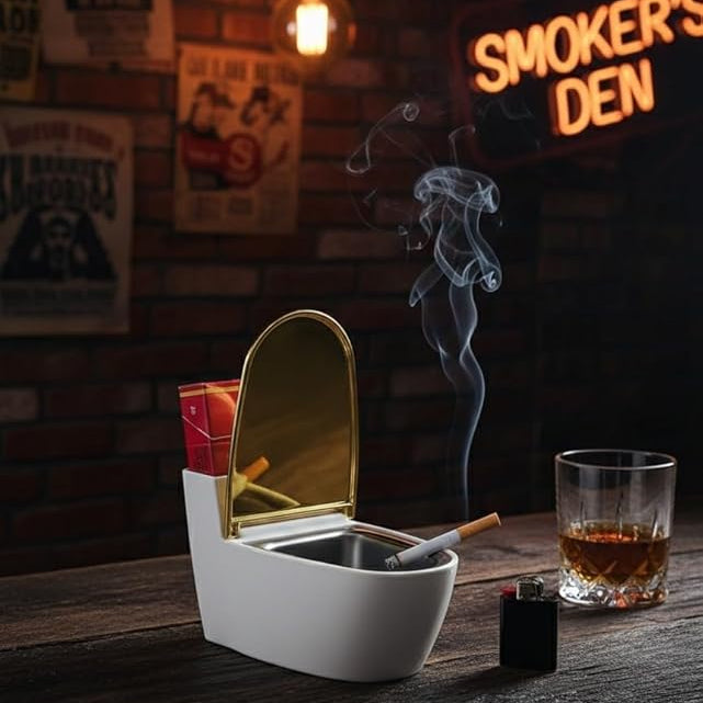 مكتة بتصميم مرح على شكل مرحاض