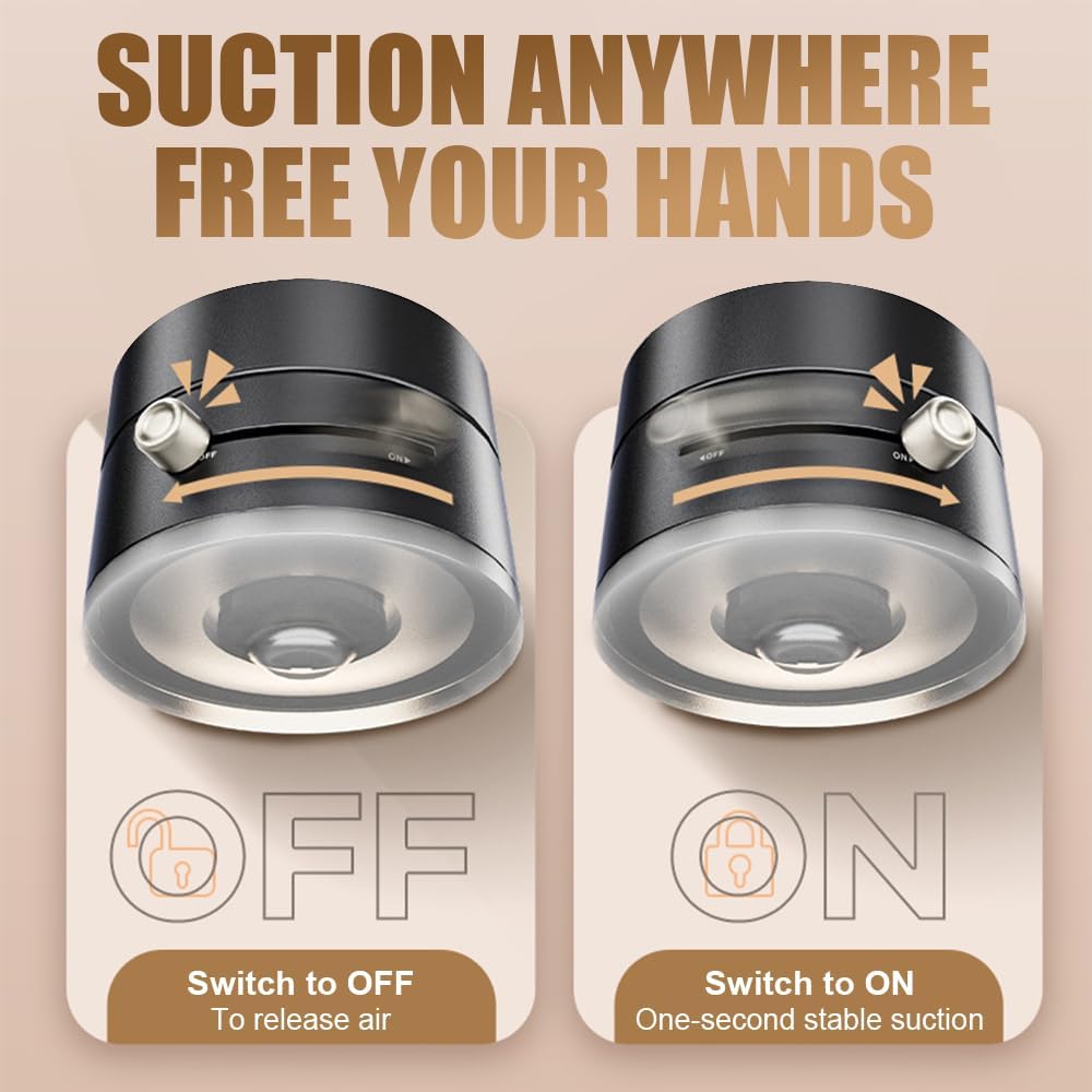 ستاند مغناطيسي ثقيل للموبايل - بيركب عالمكتب بشفط الهواء