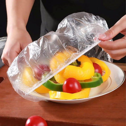 (عبوة50غطاء) اغطية بلاستيك مرنة للأطباق