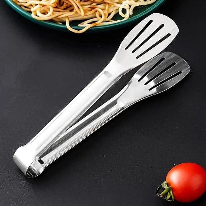 ملقط تقديم الطعام من الستانلس ستيل – فضي22cm