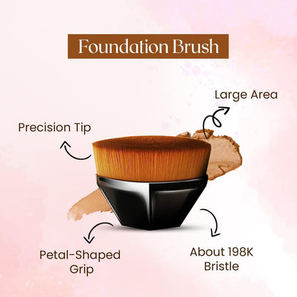 فرشاية فاونديشن كبيرة للدمج – مع علبة حفظ