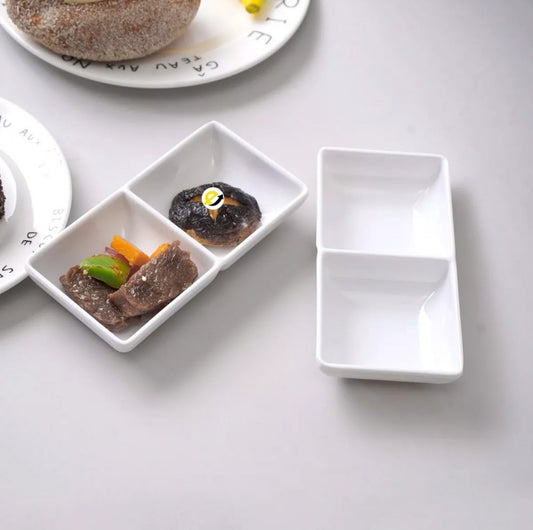 صحن صلصات جانبي مزدوج - ميلامين