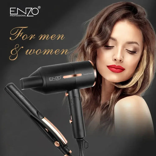 بكج السفر من ENZO سشوار ومكواة شعر