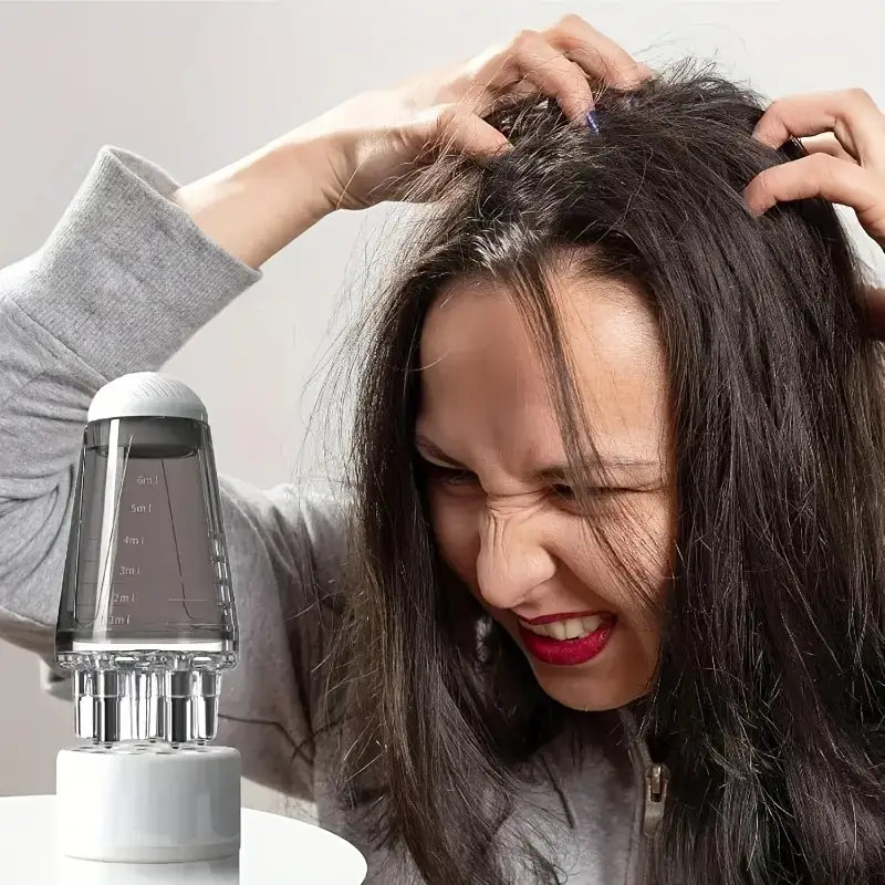 مشط مساج مبتكر لزيوت الشعر – أداة دهن وتدليك بالرول