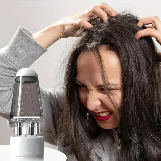 مشط مساج مبتكر لزيوت الشعر – أداة دهن وتدليك بالرول
