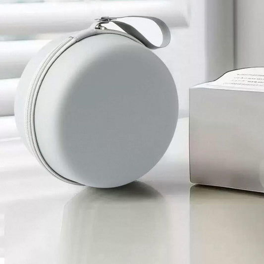 حقيبة مكياج دائرية صلبة بسحاب