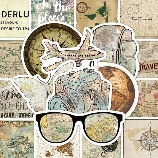 مجموعة استكرات مستوحاة من السفر عدد ٥٠ ستكر