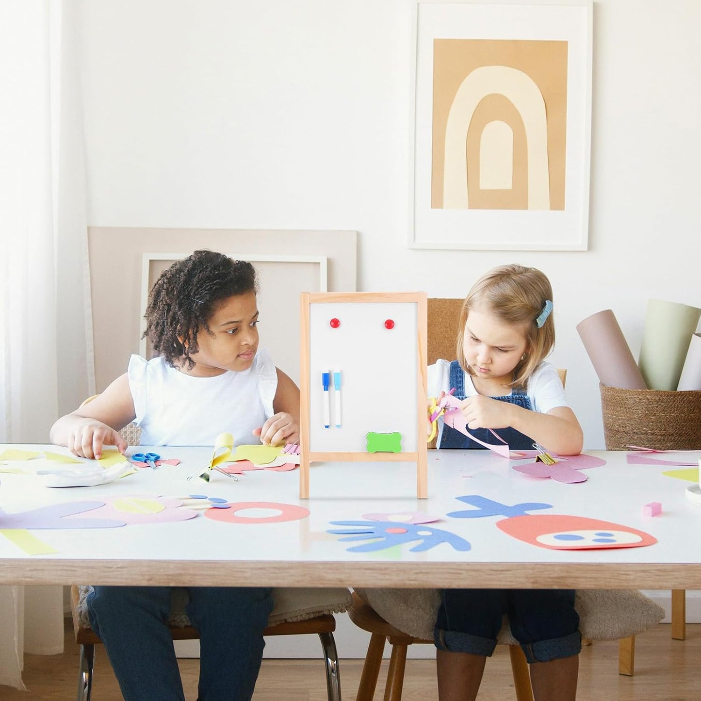 لوح رسم خشبي صغير مزدوج الجهتين