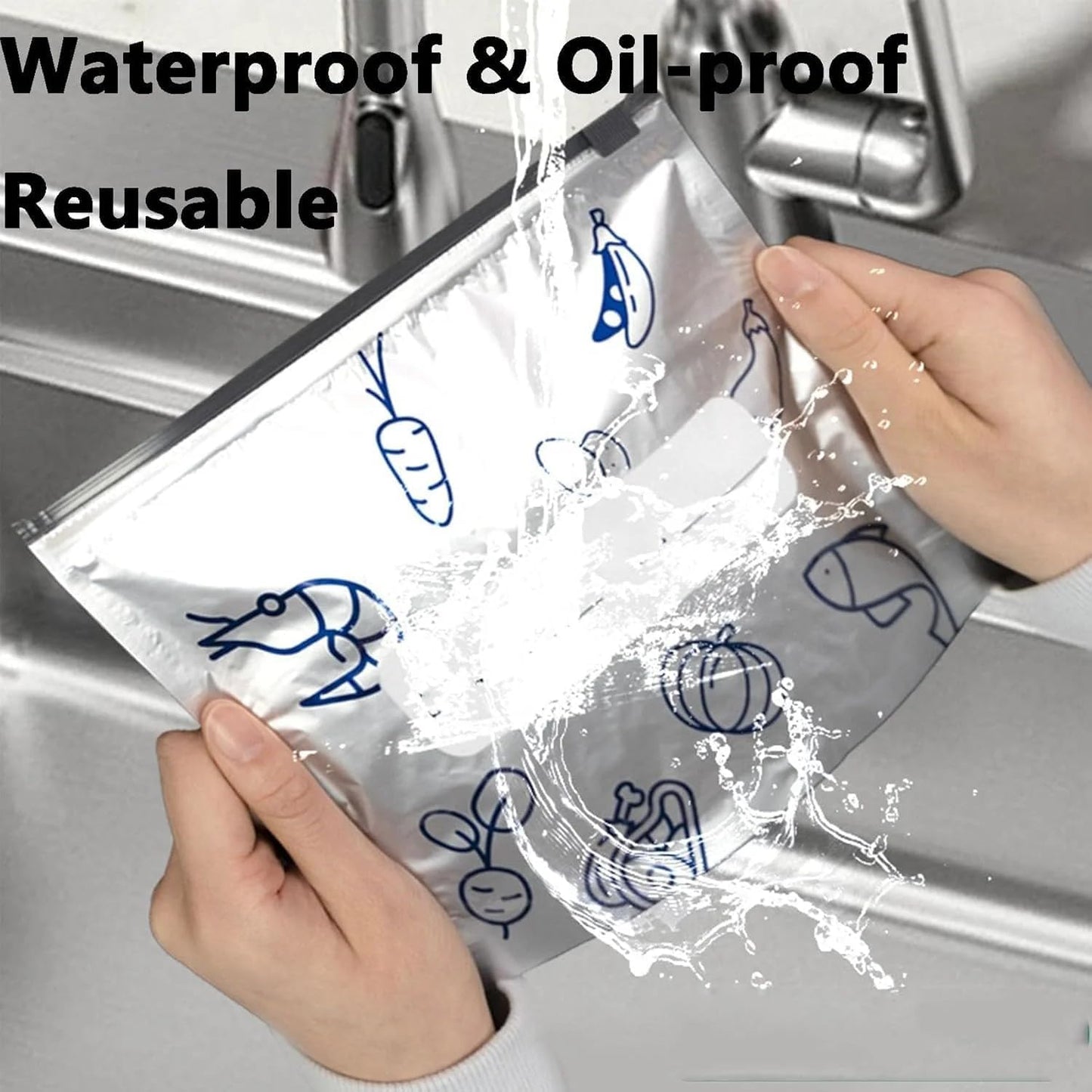 اكياس حفظ طعام مع سحاب (عدد10)