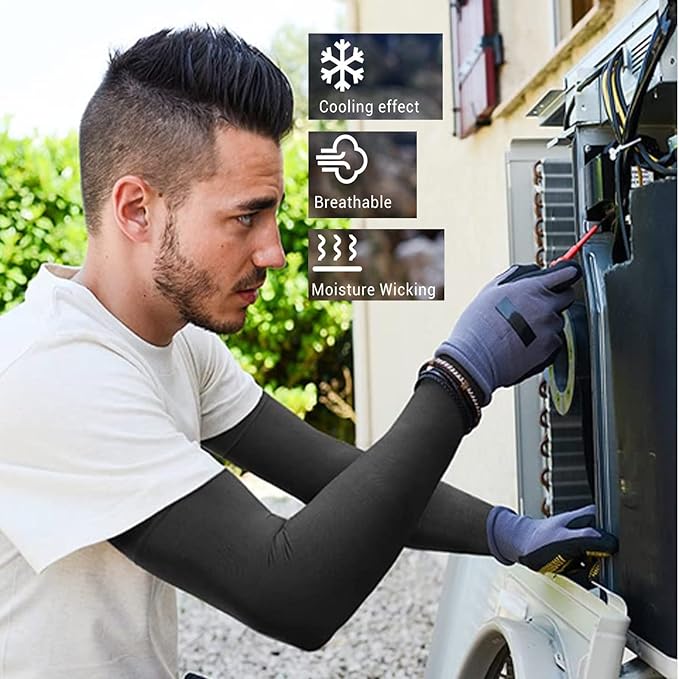 اكمام ذراع (معاصم) واقية من الشمس – (للرجال والنساء)