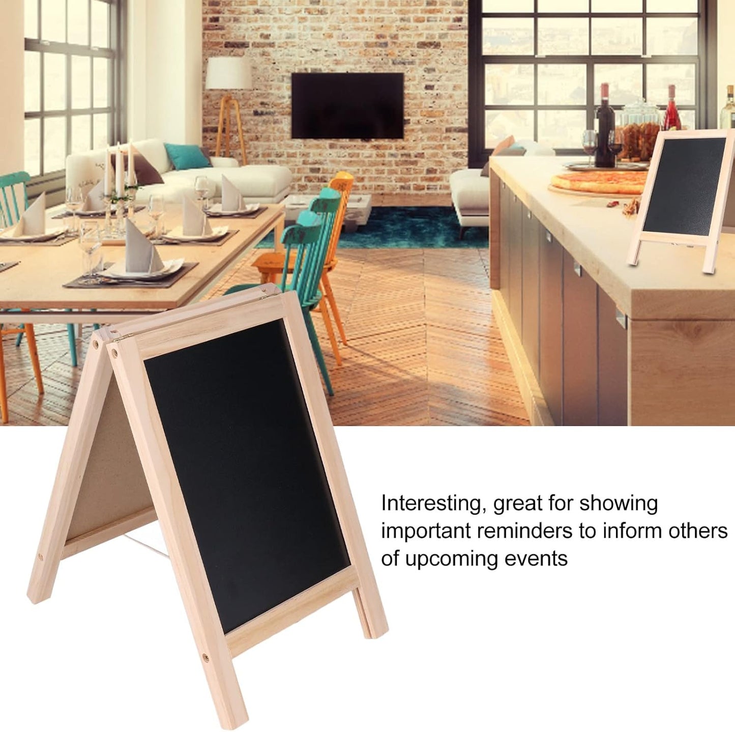 لوح رسم خشبي صغير مزدوج الجهتين