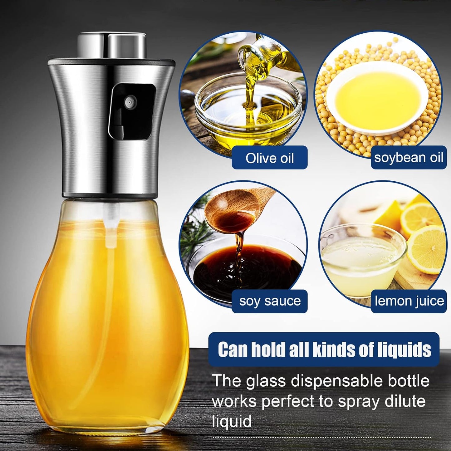 بخاخ زيت وخل 200 ml – تصميم زجاجي أنيق