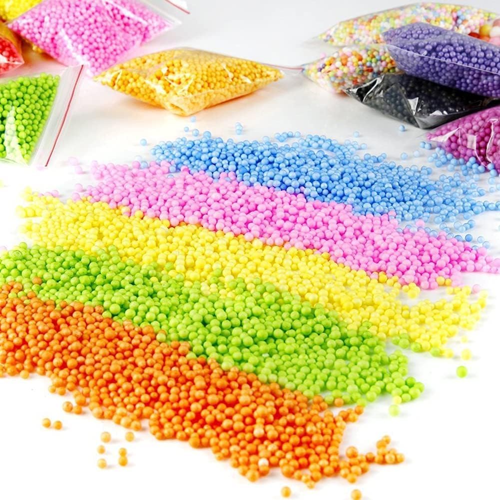 خرز فوم مايكرو للسلايم وتغليف الهدايا والاشغال اليدويه - كيس واحد