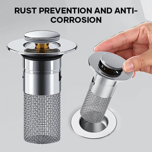 سدادة مغسلة ذكية مع فلتر شبك ستانلس