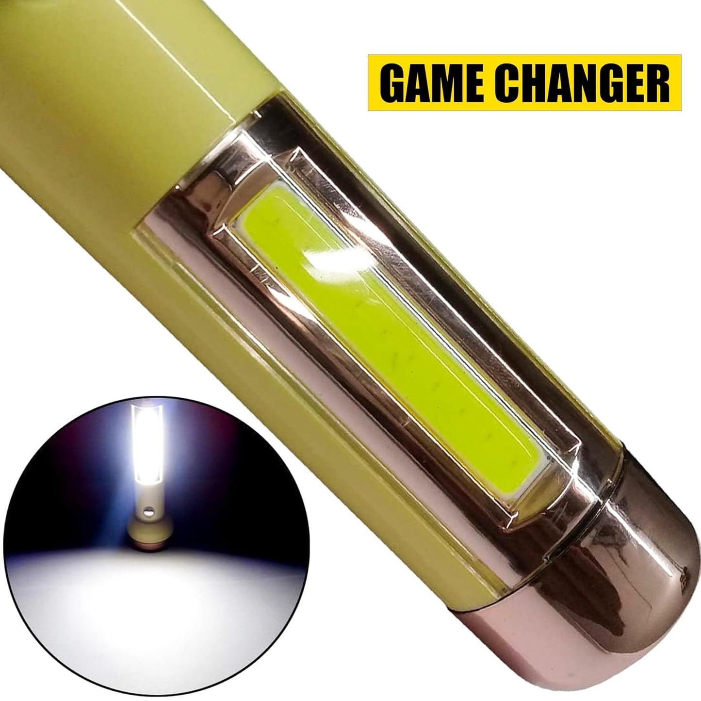 كشاف LED قابل للشحن AB SUPER مع كيبل شحن Micro USB
