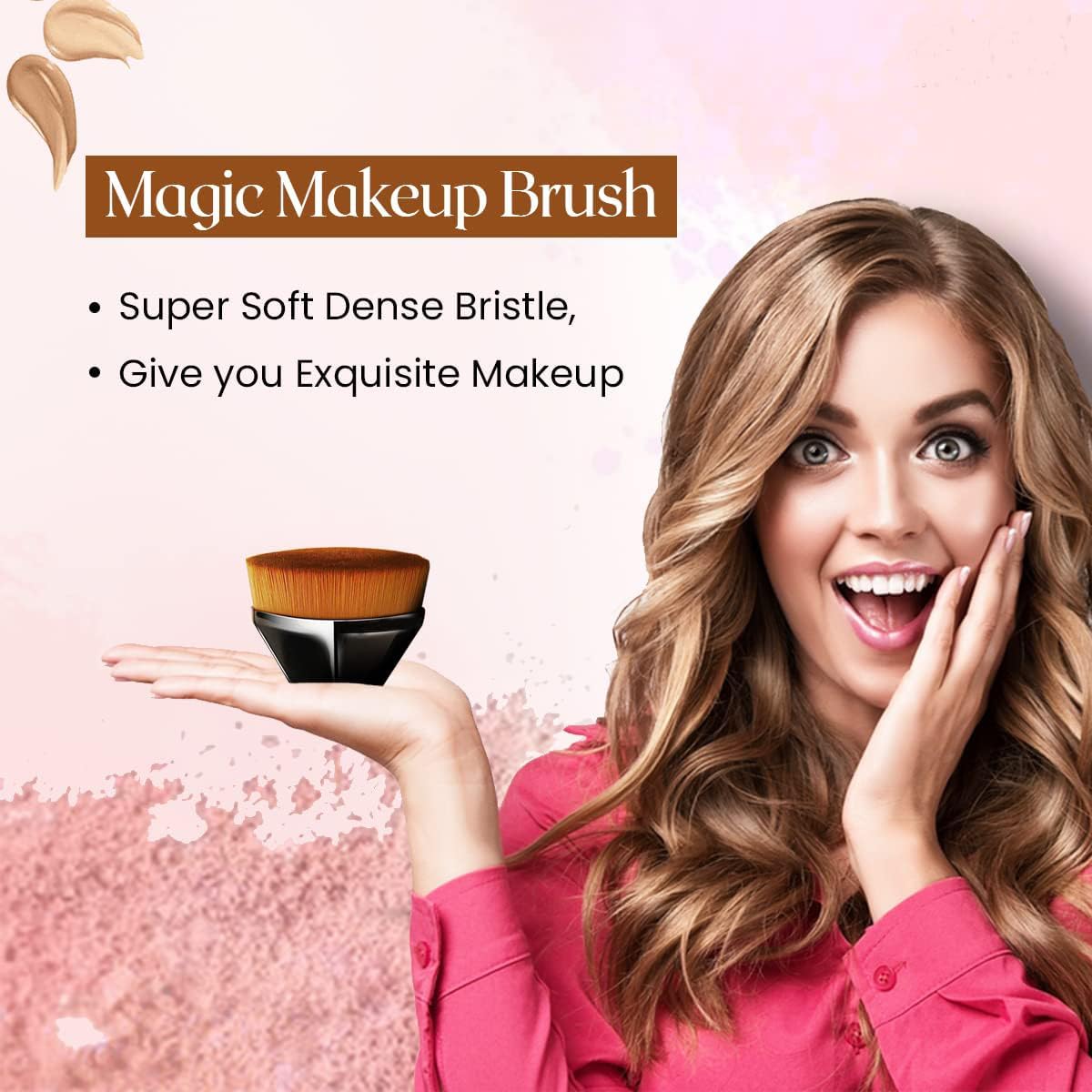 فرشاية فاونديشن كبيرة للدمج – مع علبة حفظ