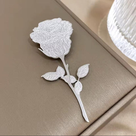 بروش الوردة ستانلس