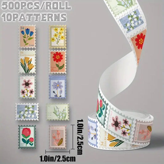 رول استيكرات زهور – 500 ستيكر