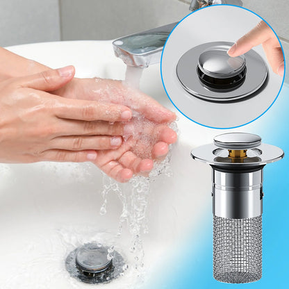 سدادة مغسلة ذكية مع فلتر شبك ستانلس