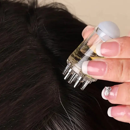 مشط مساج مبتكر لزيوت الشعر – أداة دهن وتدليك بالرول