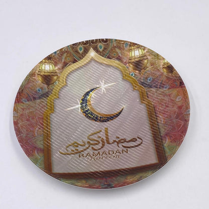 صحن بلاستيكي بتصميم رمضاني - ١٢ سم